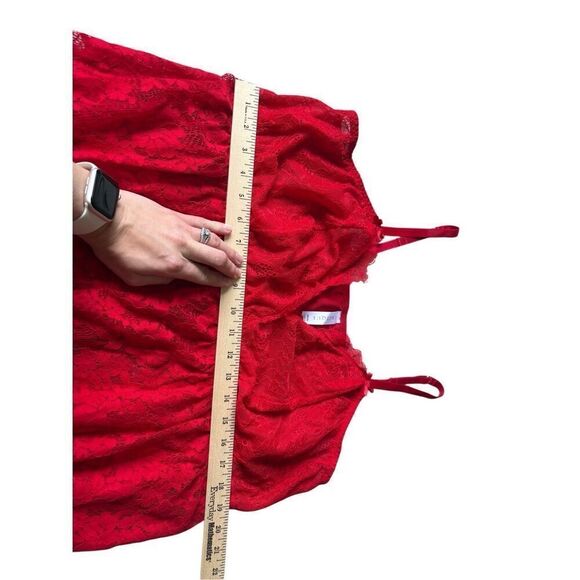 Cacique Lace Lingerie Baby Doll Sleep Gown Size 26 28 44DD Strappy Romantic Vale - Picture 5 of 8